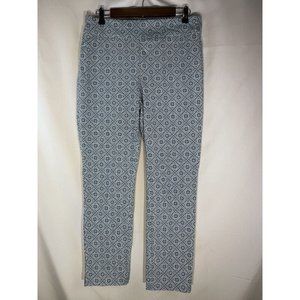 Chicos Green Geometrical Slimming Stretch Waist  6R (0.5) 32 x 27